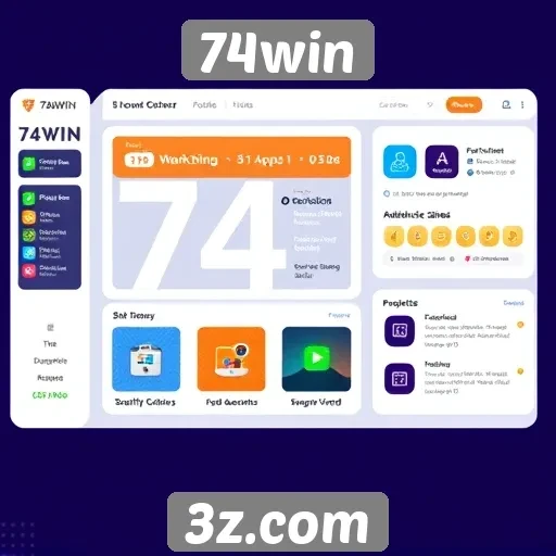Estudo sobre a interface do usuário do 74win